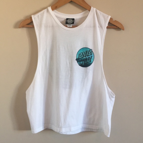 Santa Cruz Skateboards Tops - Santa Cruz | Sleeveless Crop Top Tee White size M